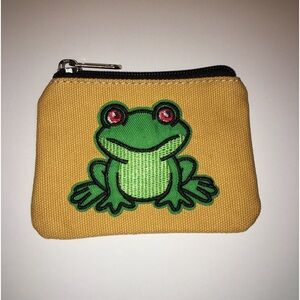 Frog Canvas Zippered Coin Purse